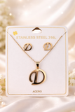 LETTER D - Stainless Steel